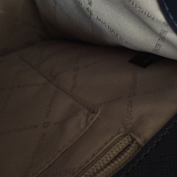 Michael Kors Karla East West Satchel Leather Navy - Picture 12 of 13